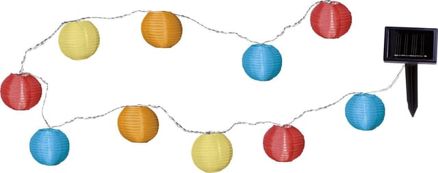Best Season LED-Solarlichterkette Ball, 10-teilig, cool weiß