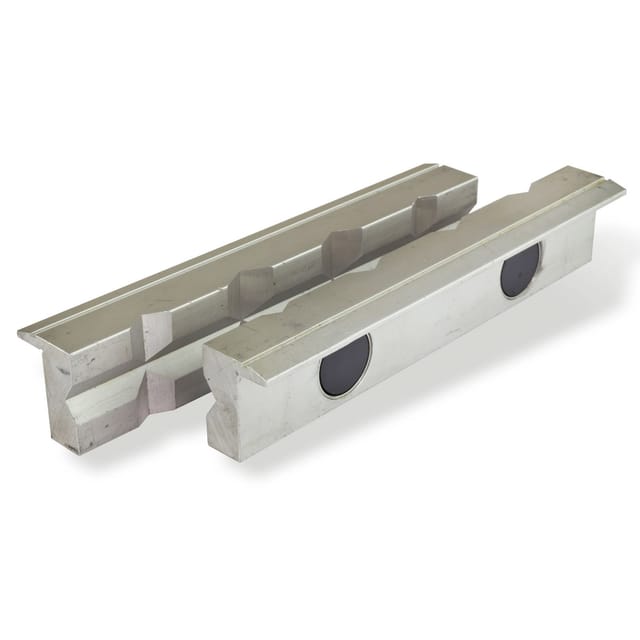 Alu Schutzbacken Prismenbacken Schonbacken 150 mm magnetisch für Schraubstock
