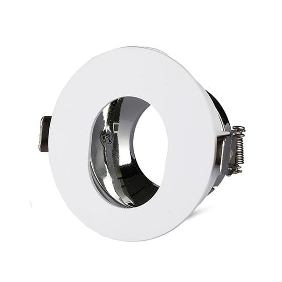 V-tac - Runder, verstellbarer GU10-LED-Einbaustrahlerhalter mit ovalem Loch