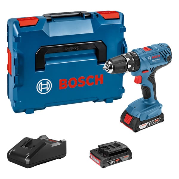 Bosch Akku-Schlagbohrschrauber gsb 18V-21 mit 2 x 2,0 Ah Akku + Lader in l-boxx
