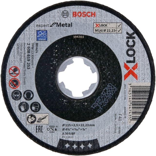 Bosch - pro Metal X-Lock Trennscheibe 115 x 2,5 x 22,23 mm - 2608619253