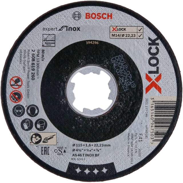 Bosch - pro Stainless Steel and Metal X-Lock Trennscheibe 115 x 1,6 x 22,23 mm - 2608619260