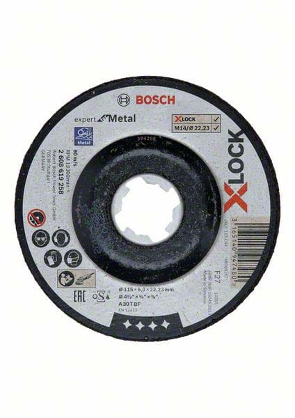 Pro Metal X-Lock Schleifscheibe 115 x 6 x 22,23 mm - 2608619258 - Bosch