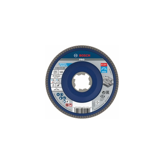 Bosch - pro X571 X-Lock Fächerschleifscheibe 115 mm G120 - 2608619208