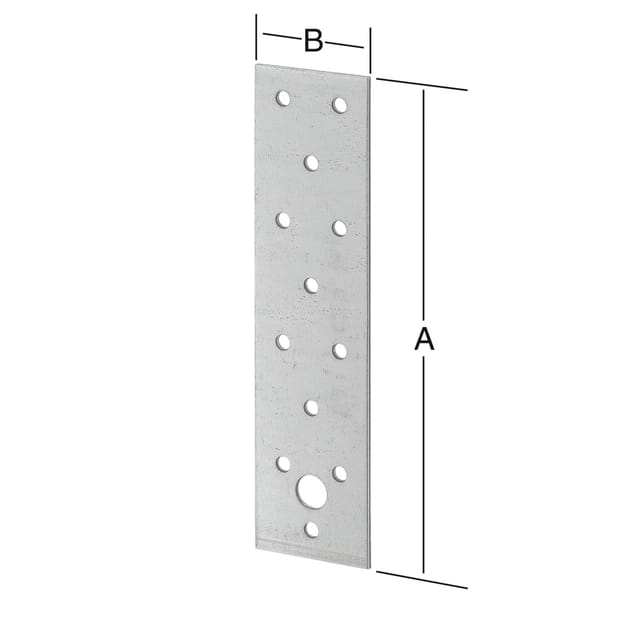 Vormann - Lochplatten 80 x 240 mm verzinkt Flachverbinder mit Nagellöchern Holzverbinder