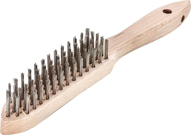Lessmann ® - Handbürste Länge 290 mm 0,35 mm Stahldraht Besatzlänge 140 mm 5-reihig