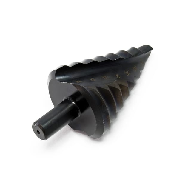 Wiltec - hss Stufenbohrer titanbeschichtet, 10-45 mm, Kegelbohrer mit Titanbeschichtung, Schälbohrer für Stahl und Kunststoff, Konusbohrer Senkbohrer