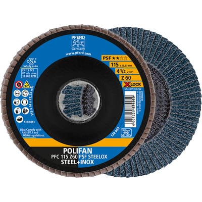 Fächerschleifscheibe x-lock steelox K60PSF 115mm Pferd
