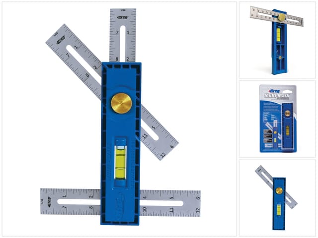 Multi-Mark Messwerkzeug ( KMA2900 ) Winkelmesser Wasserwaage Multifunktionswerkzeug zum Anreißen und Messen - Kreg