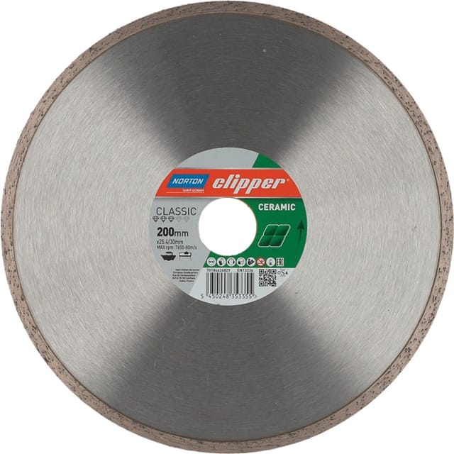 Diamanttrennscheibe Classic Ceramic ø 200 mm Bohrung 30 / 25,4 mm Segmentbreite 1,7 mm Segmenthöhe 7 mm