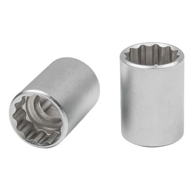 1/2' 12-kant Stecknuss, 16,0 mm kurz