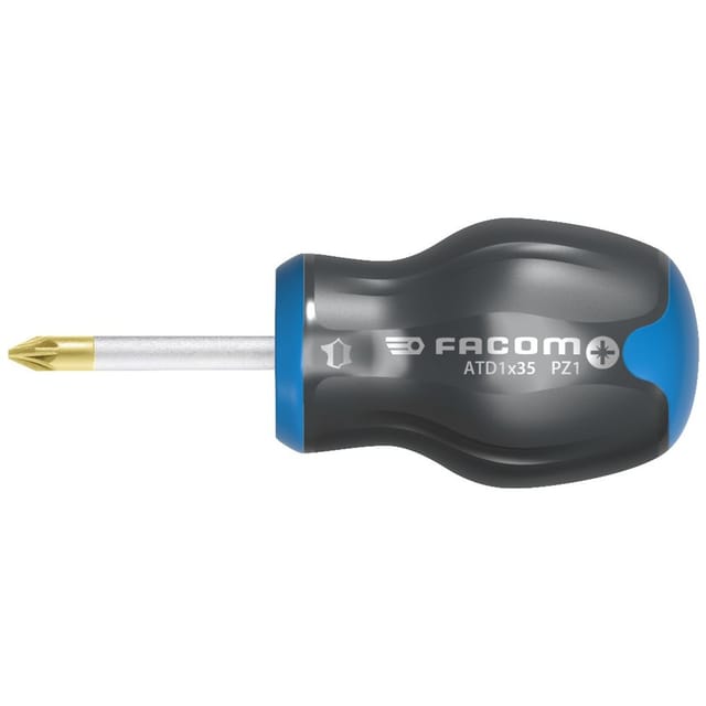 Protwist-Schraubendreher für Pozidriv-Kreuzschlitzschrauben kurze Klinge PZ 1x25 - FACOM - ATD1X25