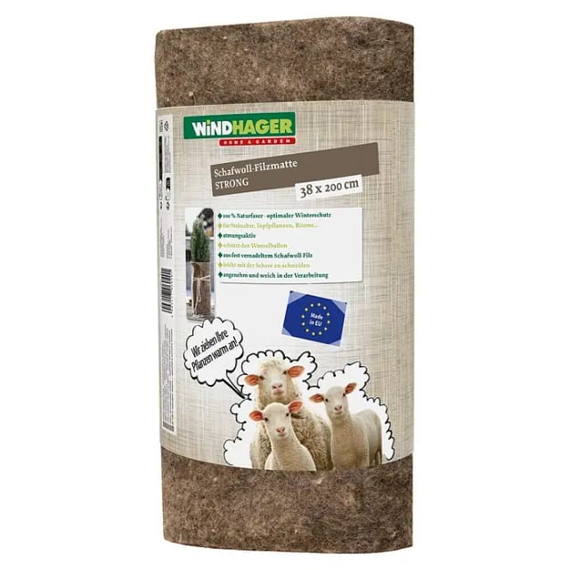 Windhager Schafwoll-Filzmatte grau 2 x 0,38 m