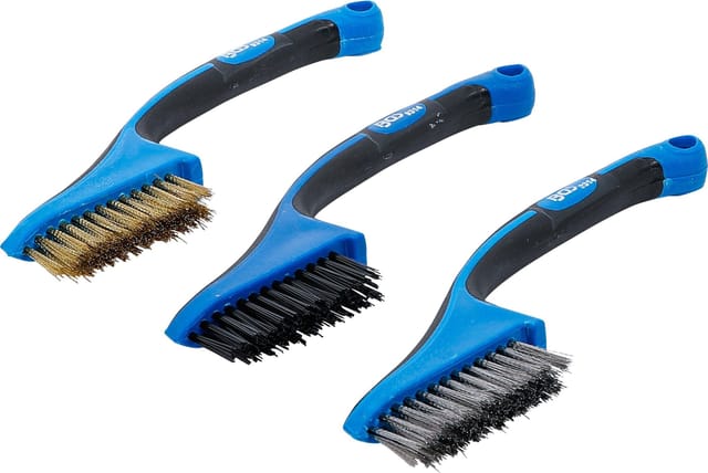 BGS TECHNIC Mini Bürsten, 3er Set, 165 mm