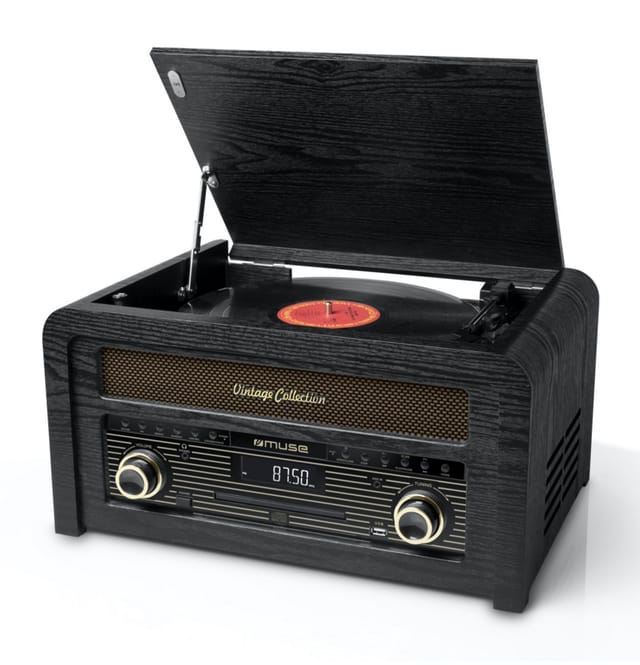 Muse - 33/45 / 78t 3-gang-stereo-vinyl- / cd- / usb-plattenspieler mt115w