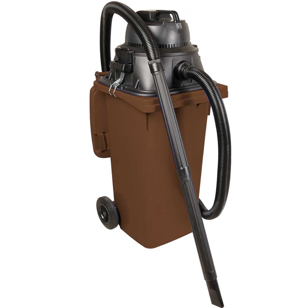 Brb Nass-/trockensauger/industriesauger 1100 Watt, Mit 120 Liter Behälter (din Mülltonne) (braun)