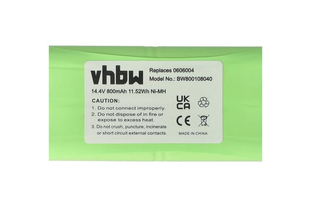 vhbw Akku kompatibel mit Sichler NC5755-944, PCR-1550M, Aircraftvacuums Pilot Staubsauger Home Cleaner Heimroboter (800mAh, 14,4V, NiMH)