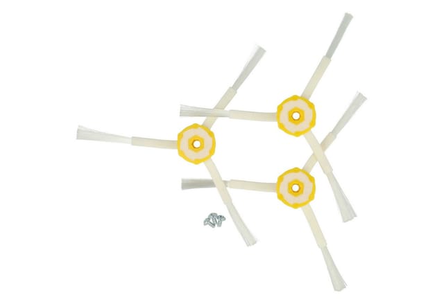 3x Seitenbürste kompatibel mit iRobot Roomba 610, 760, 770, 780, 866, 886, 900, 980 Saugroboter - Reinigungsbürsten Set, weiß - Vhbw