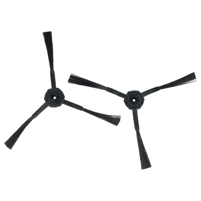 Vhbw - 2x Ersatz Seitenbürste kompatibel mit Medion MD18500, MD18501 Saugroboter - Reinigungsbürsten Set, schwarz
