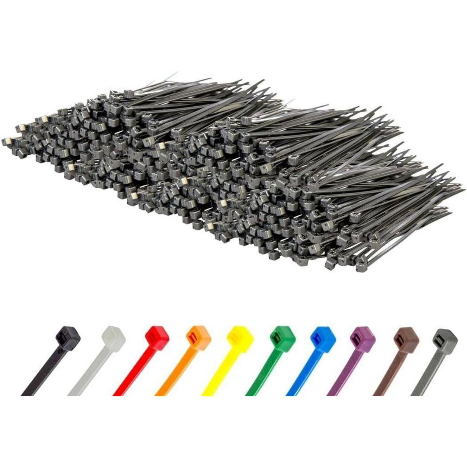 Kabelbinder 150mm X 3,6mm, 1000 Stück, Uv-beständig, 18,2 Kg Zugfestigkeit