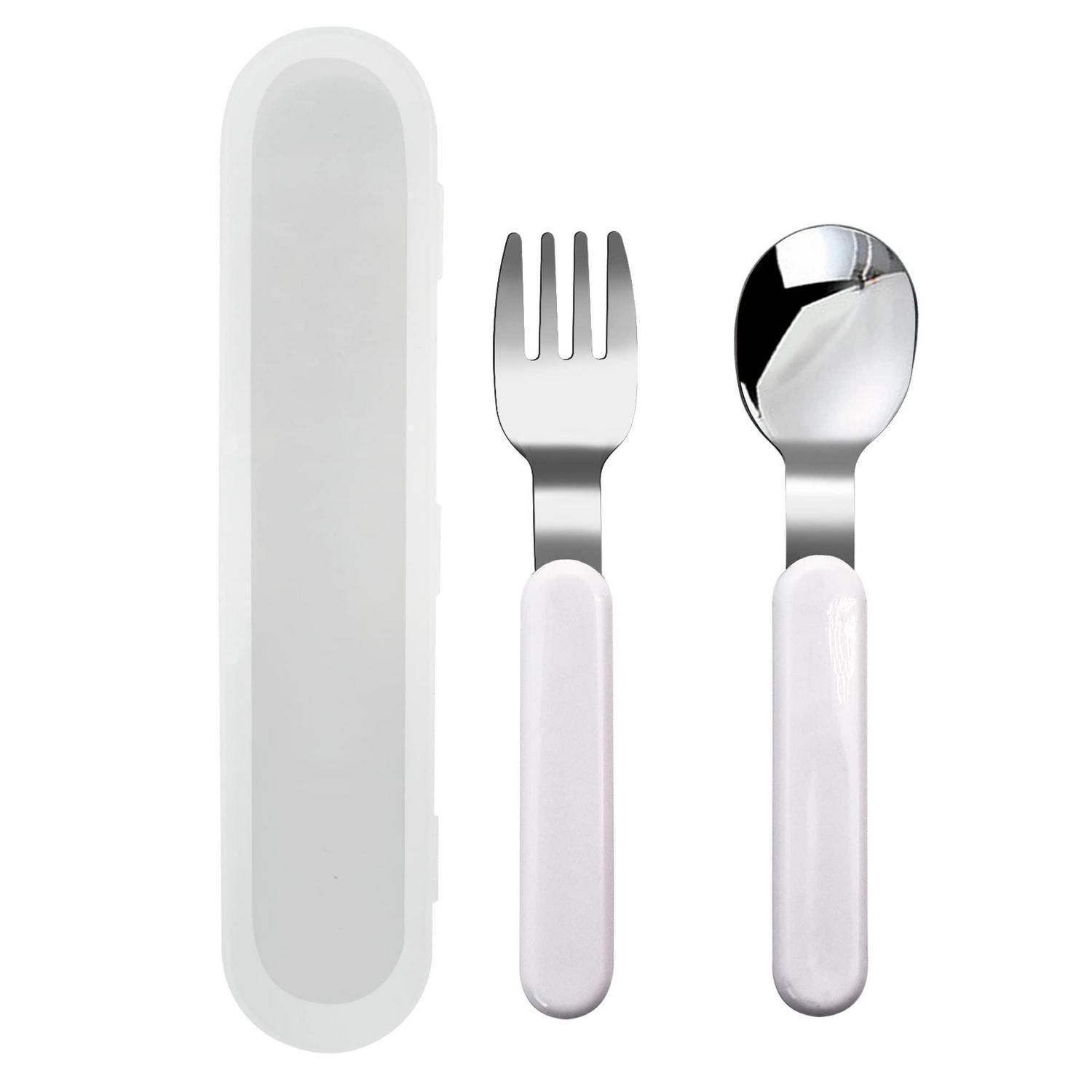 Kinder Besteck Set 2-teilig Mit Etui, Edelstahl Gabel Löffel, Bpa Frei