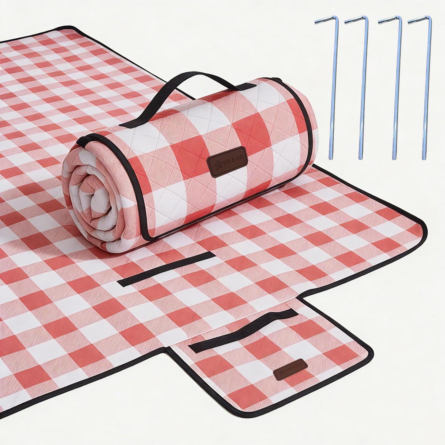 Xxl Picknickdecke 200x200cm Wasserdicht Faltbar Für Strand Camping Rasen