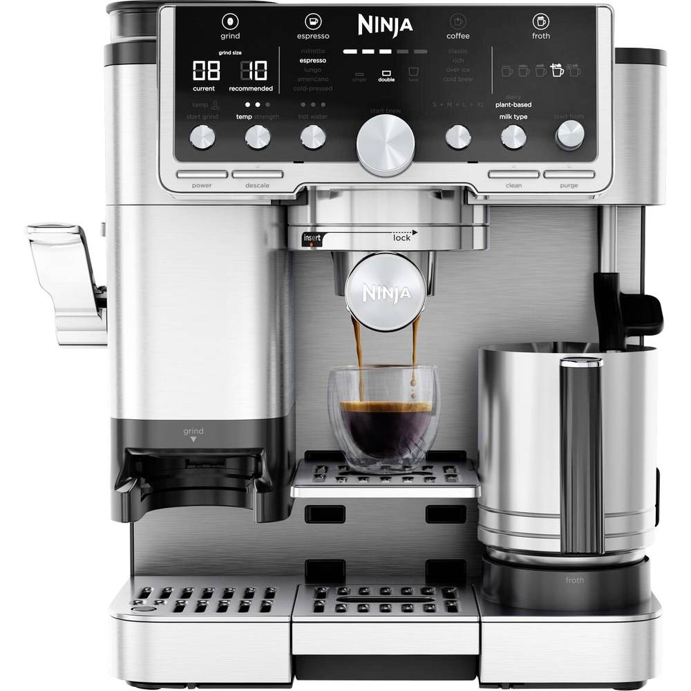 [neuwertig] B-ware Ninja Luxe Cafe Pro Espressomaschine Kaffeemaschine Schwarz Edelstahl 1650 W307