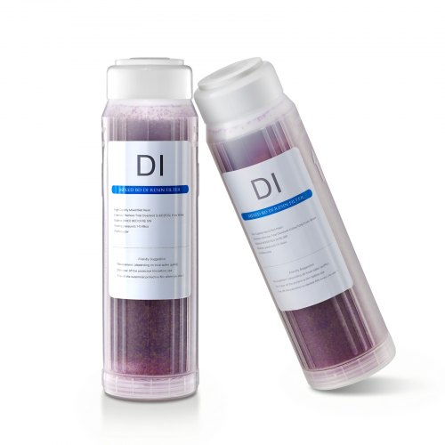 2x Deionisiertes Wassersystem Für Autowäsche Ersatzfilter, Duale 0,5l Farbwechselnde Di-harz-filterkartuschen Für Deionized Autowaschanlage, Nachfüllpack 25,1 Cm Für Entionisiertes Wassersystem