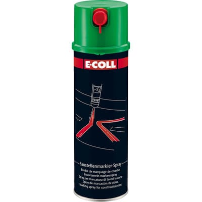 E-coll - Baustellenmarkier-Spray 500ml Spraydose leuchtgrün