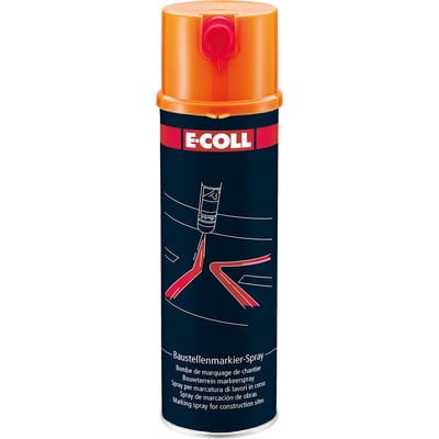 E-COLL Baustellenmarkier-Spray 500ml Spraydose leuchtorange