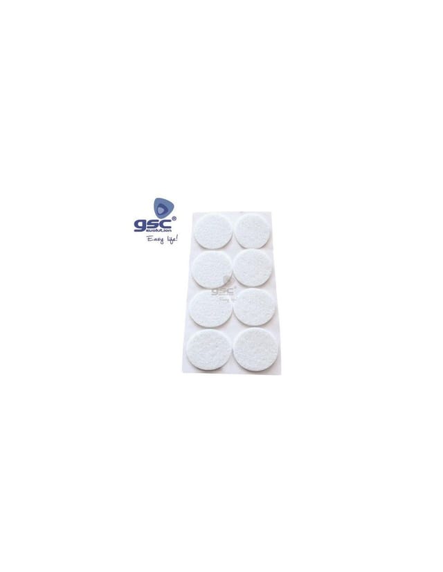 Set 8 runder Klebefilz Ø25mm Weiß GSC 003802752