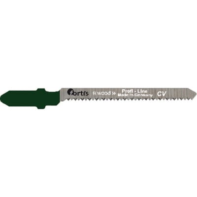 Fortis - 5 Stück Stichsägeblätter für weiches Holz, kurviger, feiner Schnitt 75/50/1,3 mm