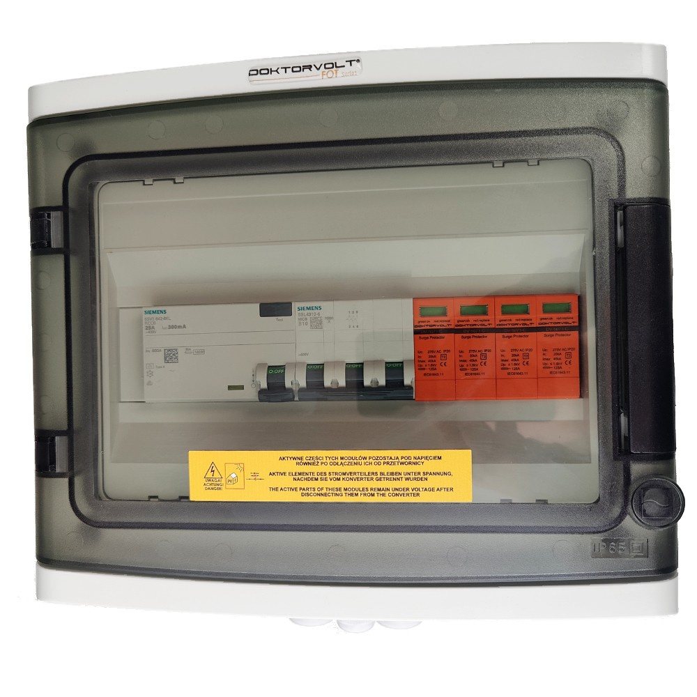 Doktorvolt Pv-verteilerkasten Photovoltaik Solar Ac Siemens 3f B10a 25a 300ma T2 0737