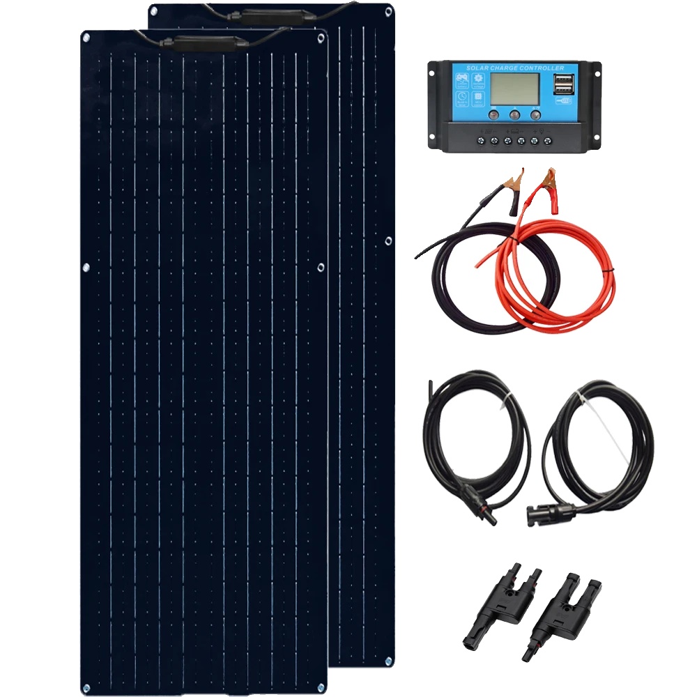 Solarmodul, Monokristallin, Hohe Effizienz, Vielseitiges Laden, 12v 120w Solarset