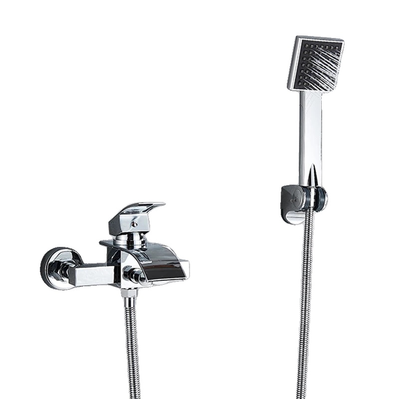 Duscharmatur, Modernes Design, Einhebelbedienung, Mattgold 8-h-15