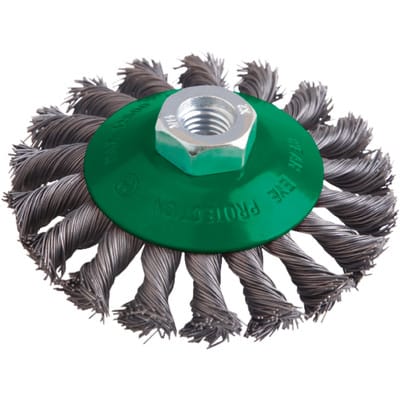 Kegelbürste Edelstahl 100 mm gezopft - Fortis