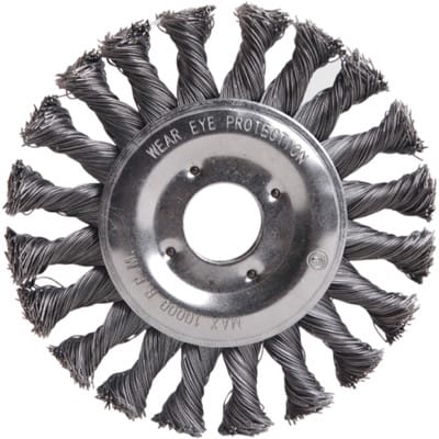Rundbürste Stahldraht 125 x 0,5 mm gezopft - Fortis