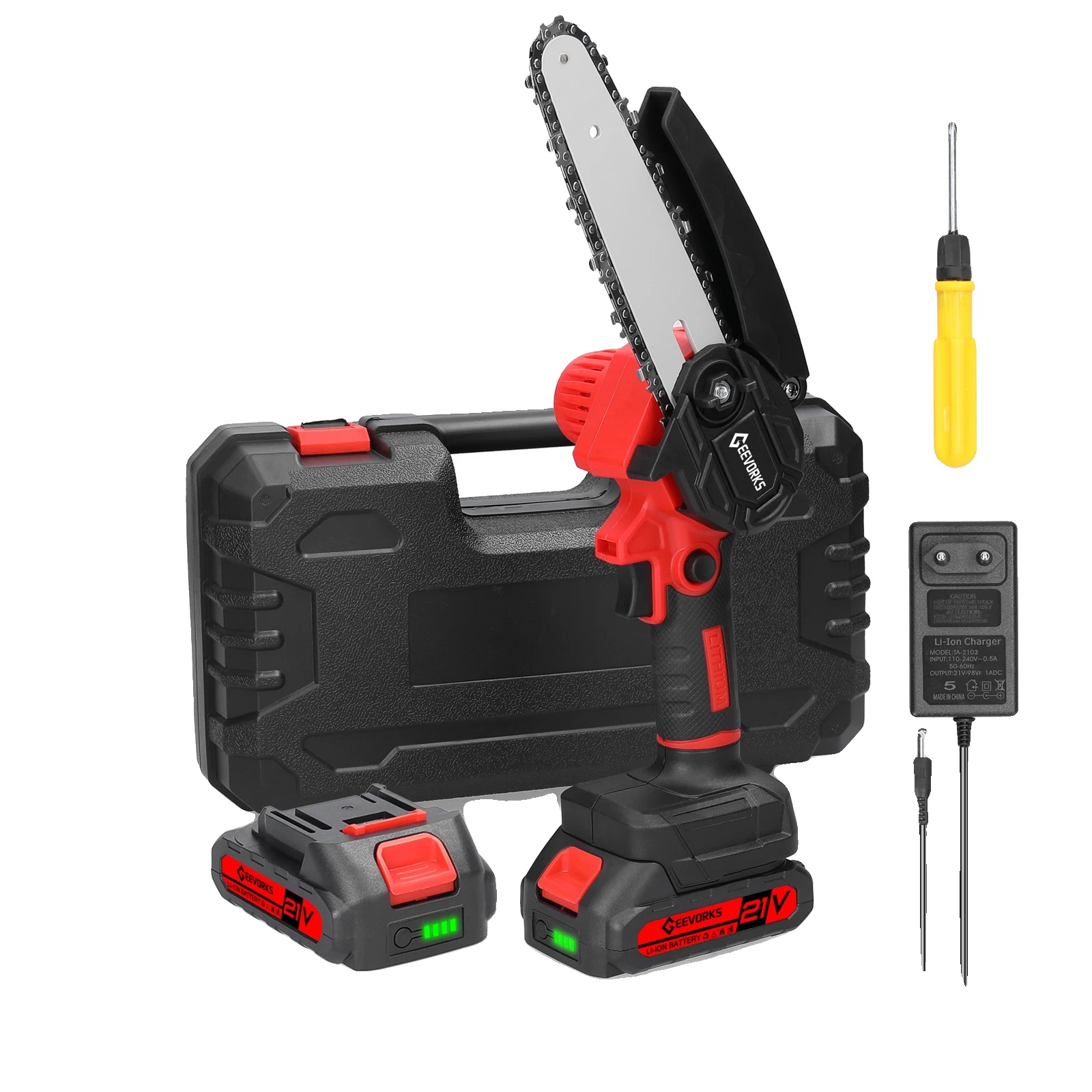 Elektrische Gartenschere, Bürstenloser Motor, Vielseitige Stromversorgungsoptionen, Sw-921 0,9 M, Zwei Akkus
