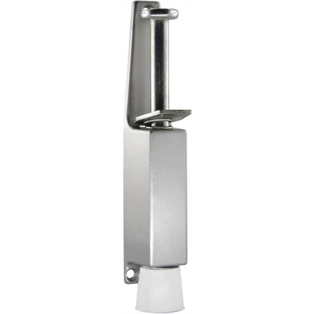 Türfeststeller Hub 30 mm, Höhe 165 mm, silber