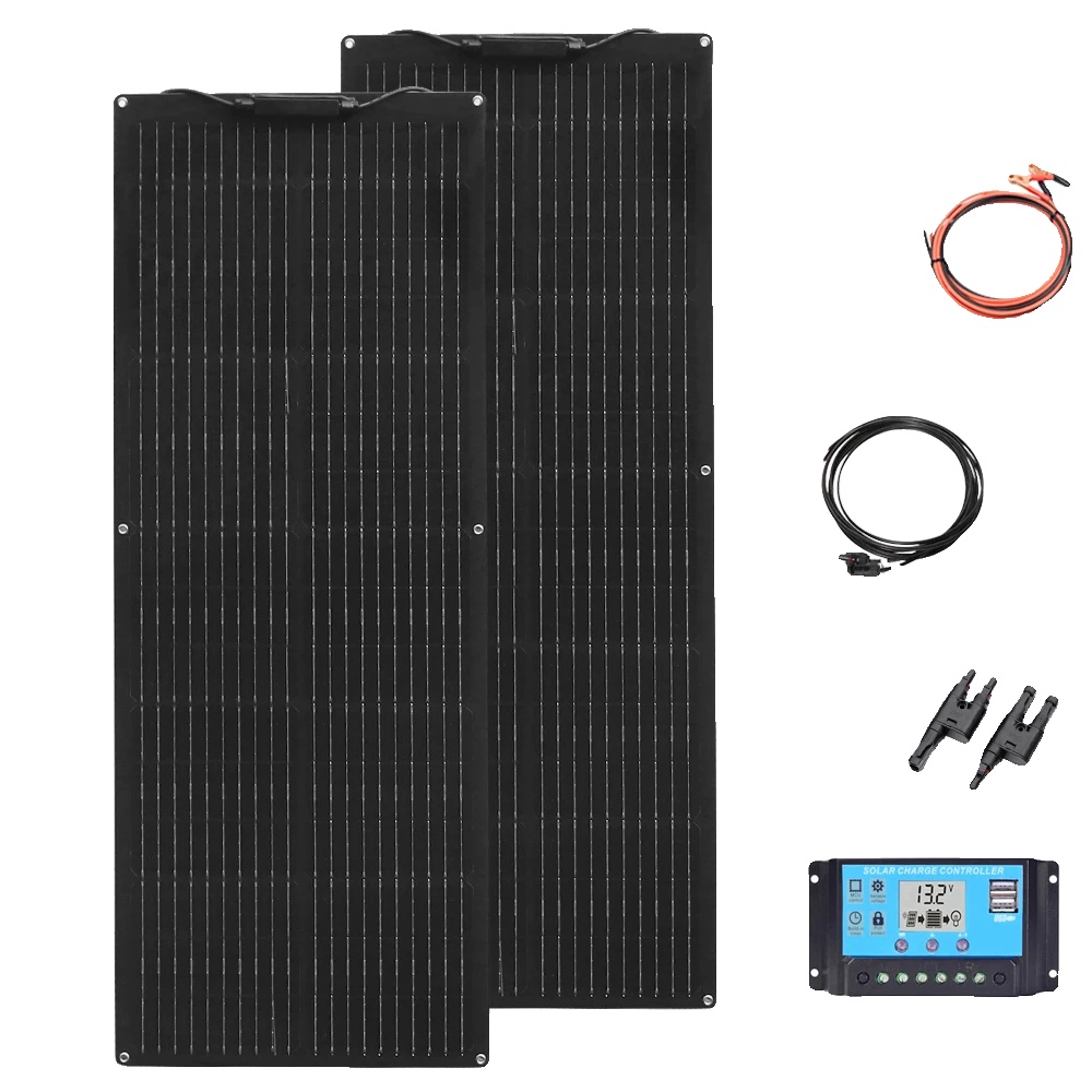 Solarmodul, Flexibles Design, Hohe Effizienz, 3 Stück 100 W