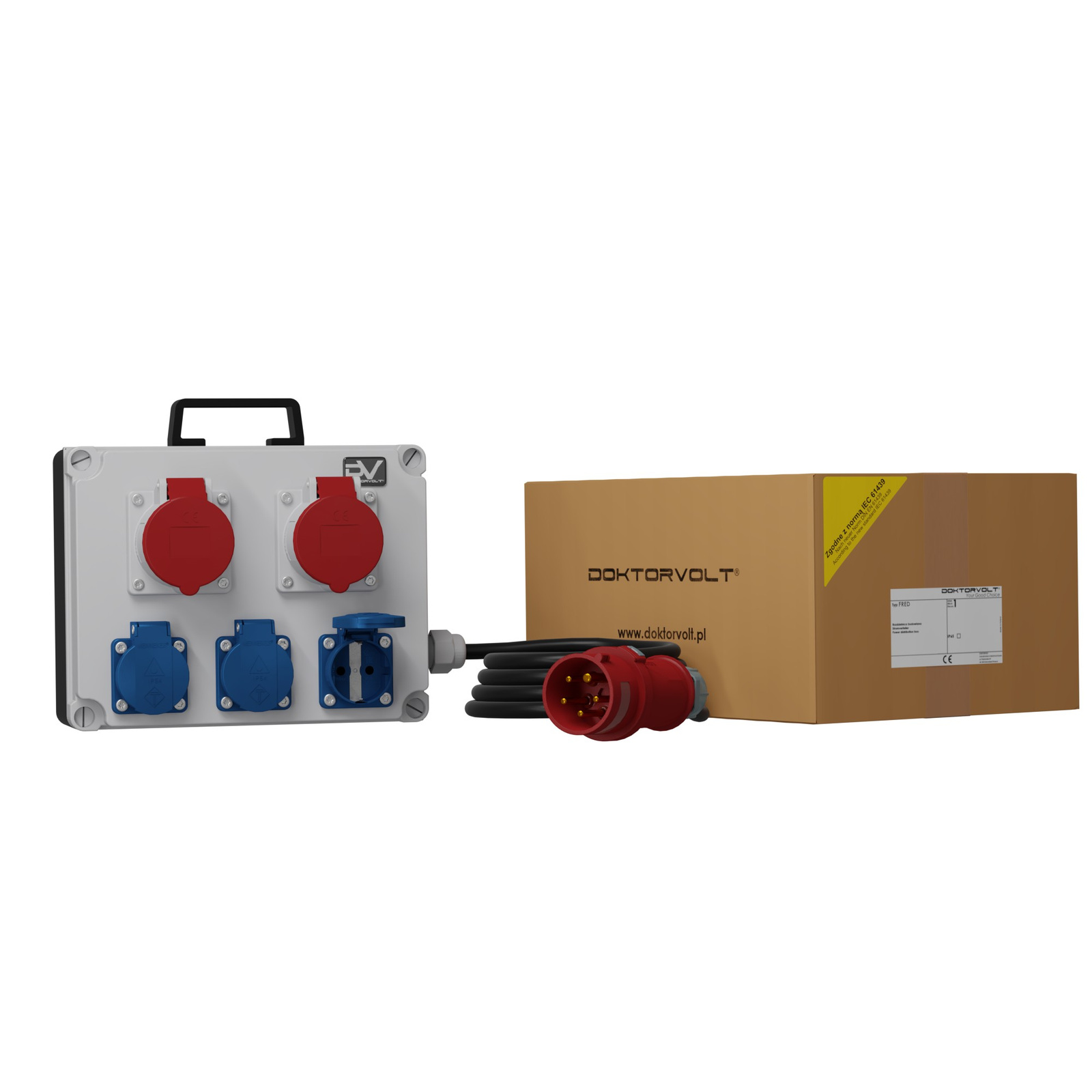 Gebäudeverteiler Mit Kabel Fred Skh 2x16a 3x230v Schuko Mennekes Doktorvolt® 6671