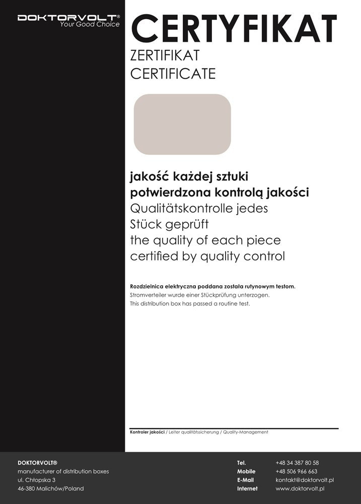 Gebäudeverteilerkasten 16a 32a Mit Kabelschutz 3x 230v Doktorvolt Dv-0287-f Jun-s/fi