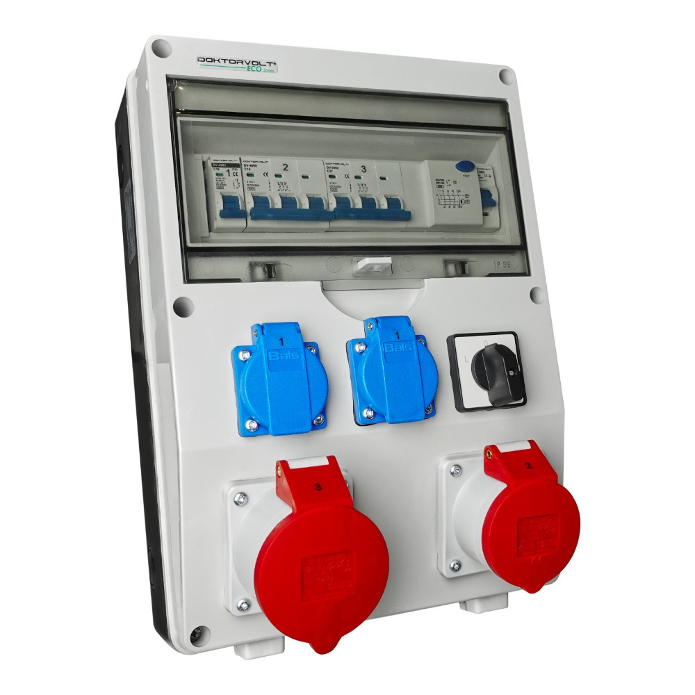 Gebäudeverteiler 32a/5p 16a/5p Geschützt Durch Erbetka 2x230v Doktorvolt Eco-s/fi