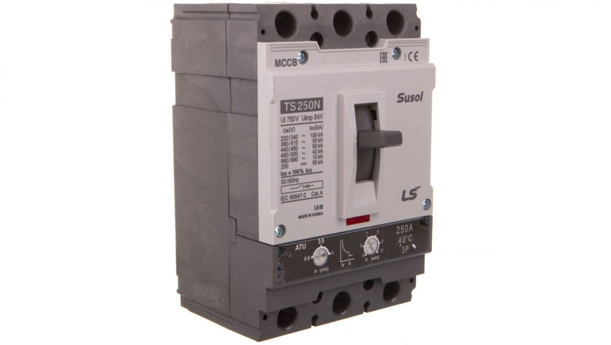 Kompakter Leistungsschalter Der Serie Ts 3p 250a Mit 50 Ka Schutzart Atu Ts250n Atu 250a 3p