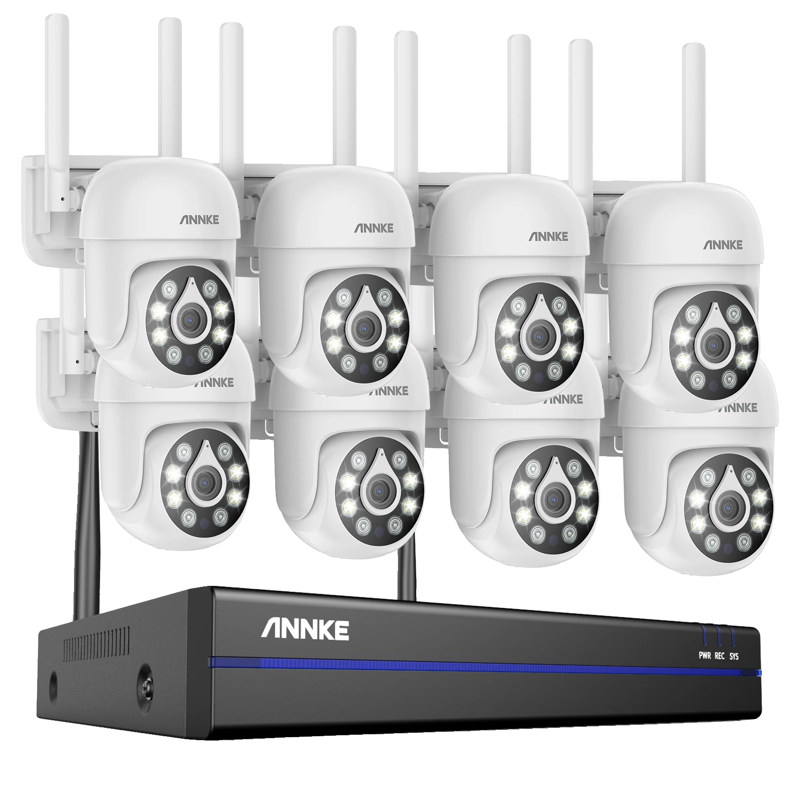 Ptz-kamerasystem, 8 Kanäle, Vollfarb-nachtsicht, 8-kanal-nvr, 6 X 5-mp-kameras, 3t (outdoor-sport)