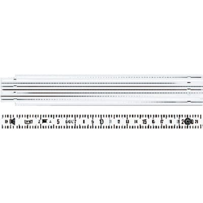 Holz-Gliedermaßstab 2m weiss Fortis