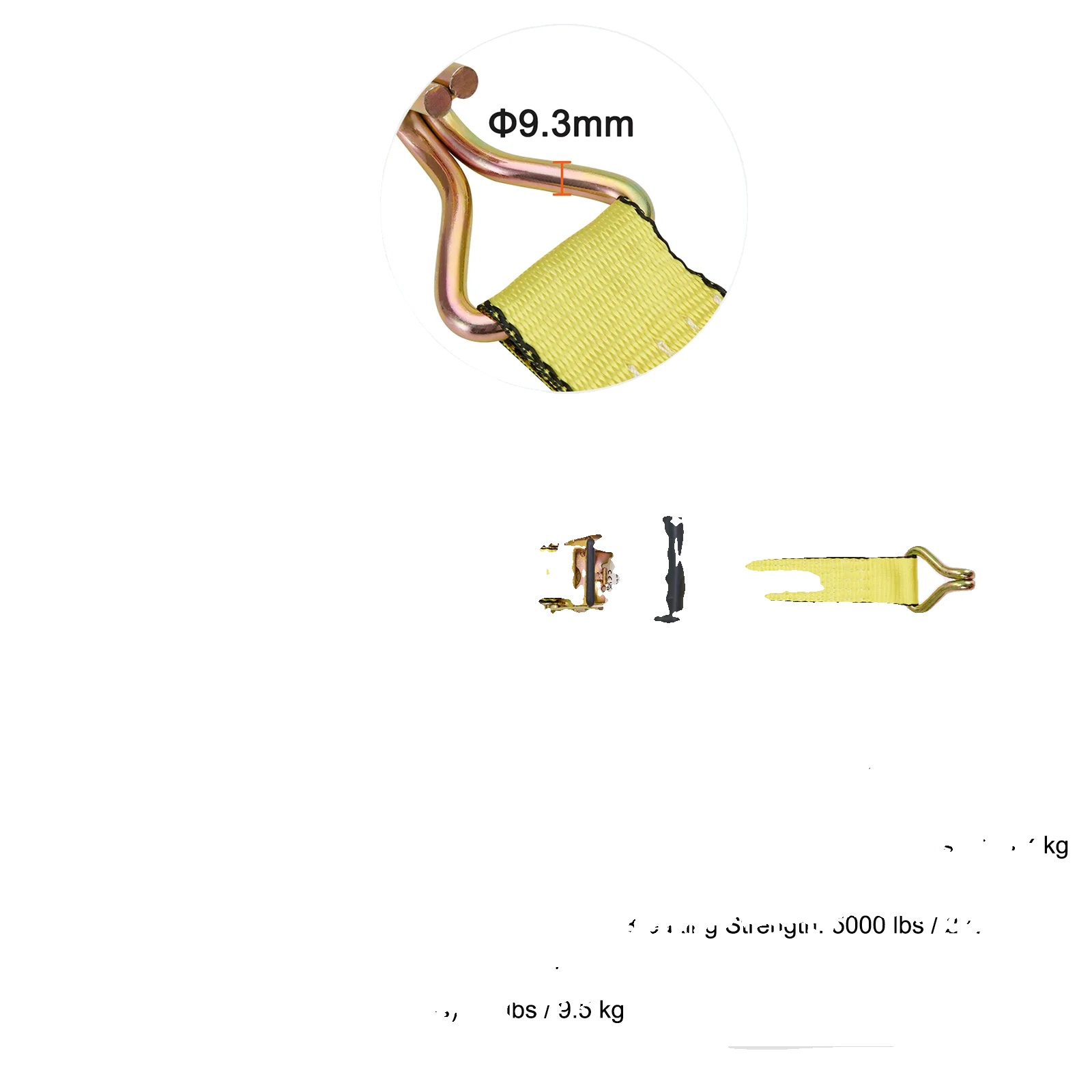 Gepäckgurt, Strapazierfähiges Polyester, Robuste Metallschnallen, 2 X 15 Zoll