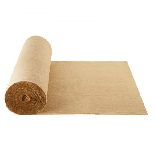 Jute Stoff, Sackleinen-stoffrolle, 45x45 Hochdichte Breite Natürliche Sackleinen-stoffrollen, 1016mmx91,4m, Für Dekoration, Handwerk, Hochzeit, Gartenarbeit, Pflanzen- & Baumwinterabdeckung