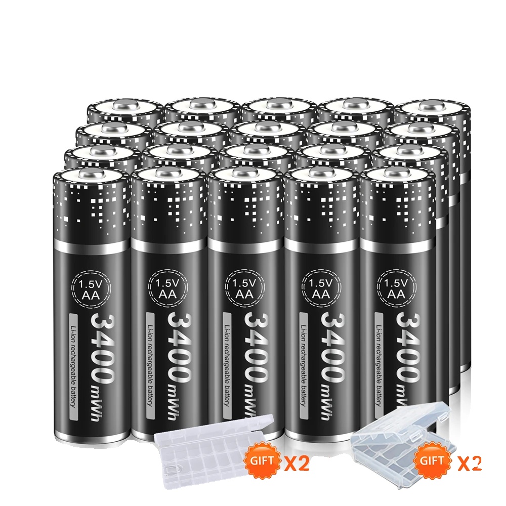 Wiederaufladbare Batterien, 1100 Mah (aaa), 3000 Mah (aa), 20 Aaa
