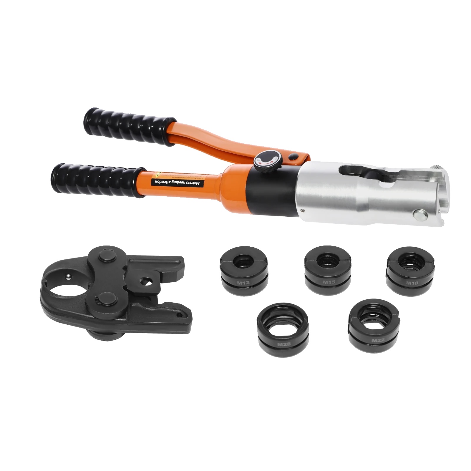 Hydraulisches Crimpwerkzeug, Robustes Design, Vielseitig Einsetzbar, Orange